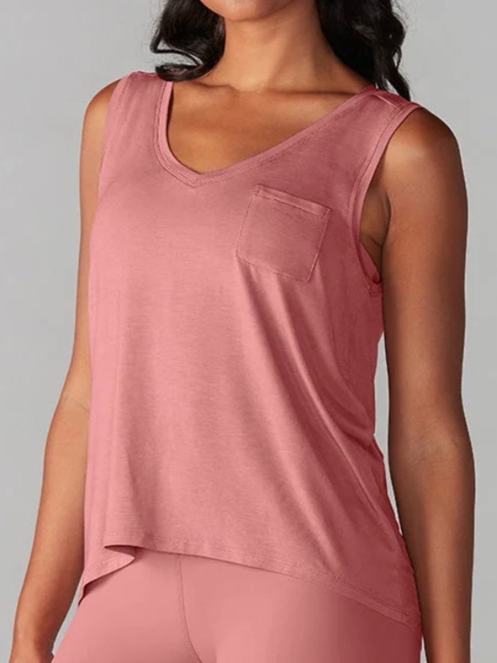 NWT Tavi V-Neck Activewear Sleeveless Tank Top - Dusty Rose sz XS